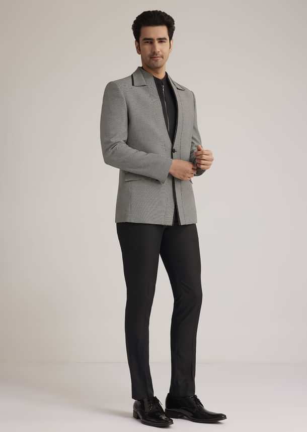 Grey Terry Rayon Suit Set