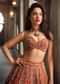 Ombre Silk Bridal Lehenga With Cutdana Sequins And Stone Work