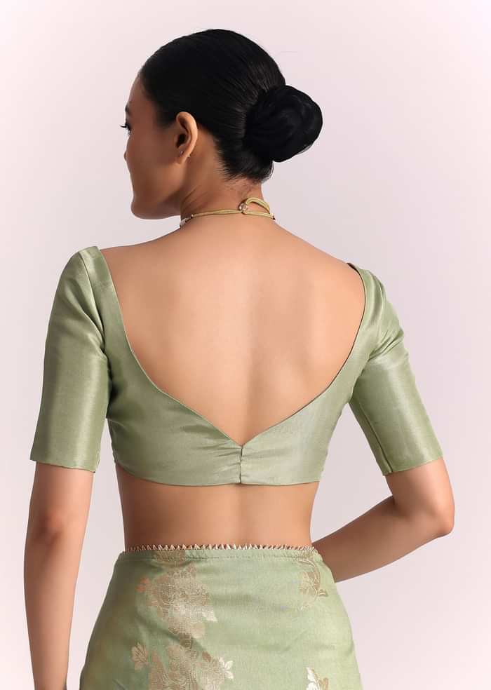 Green Dola Silk Embroidered Saree With Gotta Patti and Lurex Work