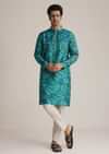 Bottle Green Printed Kurta Set