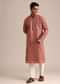 Red Georgette Kurta Set With Printed Detail