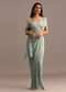 Blue Ready Pleated Saree With Embroidered Blouse
