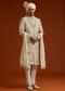 Faun Sherwani Set With Zardosi And Butti Work