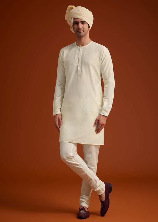 Ivory Sherwani With Multicolored Floral Embroidery