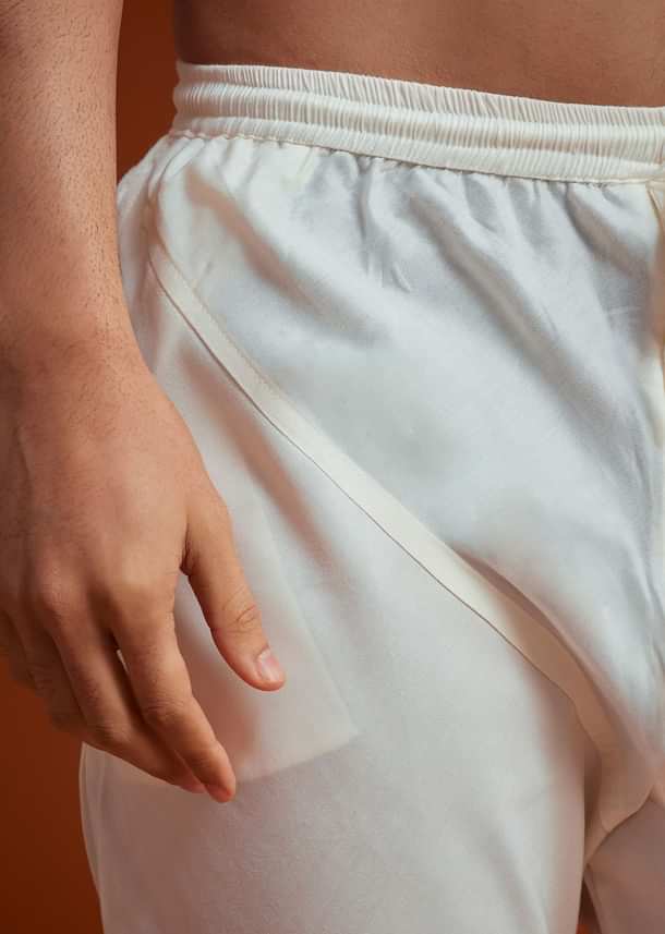 Peach Sherwani With Bead And Thread Embroidery