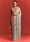Sea Green And Light Pink Shaded Saree In Crepe Silk With Cutdana Embellishment