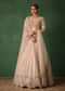 Oyster Pink Hand Embroidered Organza Lehenga Set