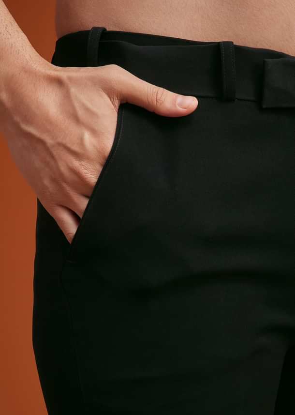 Navy Blue Open Indo Jacket Set With Sequin Butti And Embellished Stole Navy Blue Open Indo Jacket Set With Sequin Butti And Embellished Stole