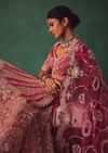 Raw Silk Red Bridal Lehenga With Embroidered Blouse And Scallop Dupatta