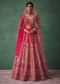 Raw Silk Red Bridal Lehenga With Embroidered Blouse And Scallop Dupatta