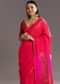 Rani Pink Kora Silk Handloom Saree With Woven Motif