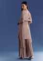Light Beige Chinon Kurta Set With Cutdana And Sequins Dupatta