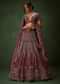 Deep Purple Raw Silk Lehenga Set