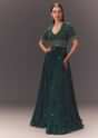 Forest Greenhand Embroidered Double Layer Jumpsuit