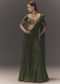Seaweed Green Hand Embroidered Drape Pallu Style Sharara Set