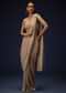 Champagne Ombre Ready To Wear Saree With Pleated Saree