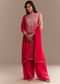 Pink Tissue Zardosi Embroidered Palazzo Set