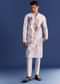 Multicolour Silk Kurta Set With Abstract Print