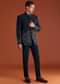 Navy Blue Jodhpuri Suit In Lachkaa Fabric With Hand Embroidery
