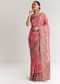 Pink Dola Silk Saree With Butti Work