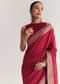 Maroon Butti Work Saree With Floral Border