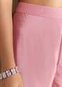 Pink Crepe Embroidered Kurta Palazzo Suit Set With Net Choker Dupatta