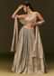 Gold Organza Lehenga Dupatta Set With Embellishments