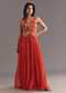 Orange Georgette Jumpsuit With Moti And Sequins Embroidery