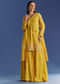 Ivory Silk Kurta Set With appliqua Organza Dupatta