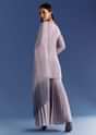 Lavender Chinon Beaded Work Kurta Set And Ombre Dupatta