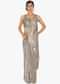 Shimmer Lycra saree skirt with pre stitched pallo in zari patch  with chain dangler only on Kalki