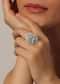 Shimmering Splendor Green Cocktail Ring