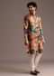 Silk Multicolour Abstract Printed Kurta And Pant
