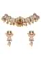 Silver And Gold Oxidized Necklace Set  In Mix Metal
