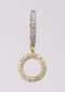 Silver And Gold Plated Hoop Earrings With Stones And Dangling Round Motif Online - Kalki Fashion