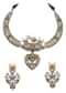 Silver And Multicolor Oxidized Ethnic Necklace Set In Mix Metal