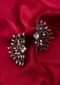 Silver ear cuff with pink crystal beads and diamonds only on Kalki