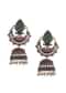 Silver Oxidized Dangler Earrings In Mix Metal