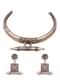Silver Oxidized Necklace Set In Mix Metal