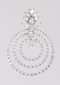 Silver Plated Earrings With Stones In Concentric Circles And Floral Pattern Online - Kalki Fashion