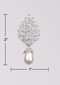 Silver Plated Studs With Crystals In Leaf Motif Along With Dangling Pearl Online - Kalki Fashion