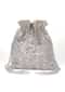 Silver Potli Bag With Embellished Chevron Pattern Online - Kalki Fashion