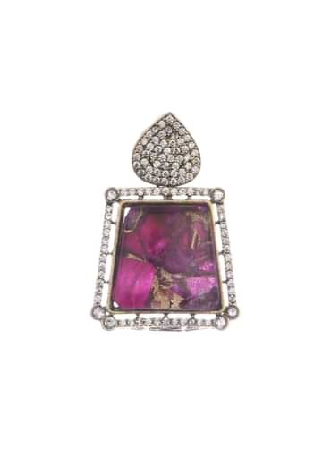 Silver And Pink Kundan Necklace Set With Stones