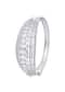 Silver Finish Bracelet With White Zircon Stones