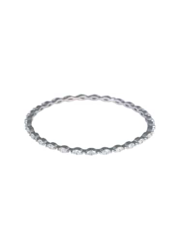 Silver Finish Linear Bangles Set of 4
