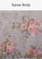 Silver Grey Floral Printed Saree In Organza With Cut Dana Butti All Over