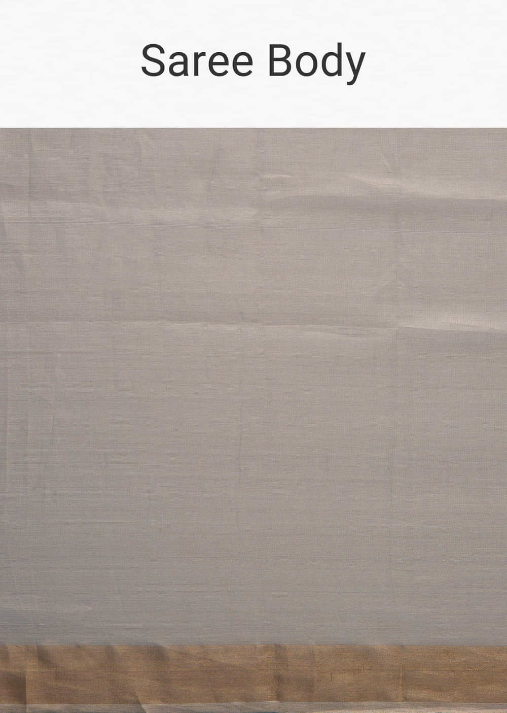 Silver Grey Tissue Organza Woven Saree With Golden Zari Work