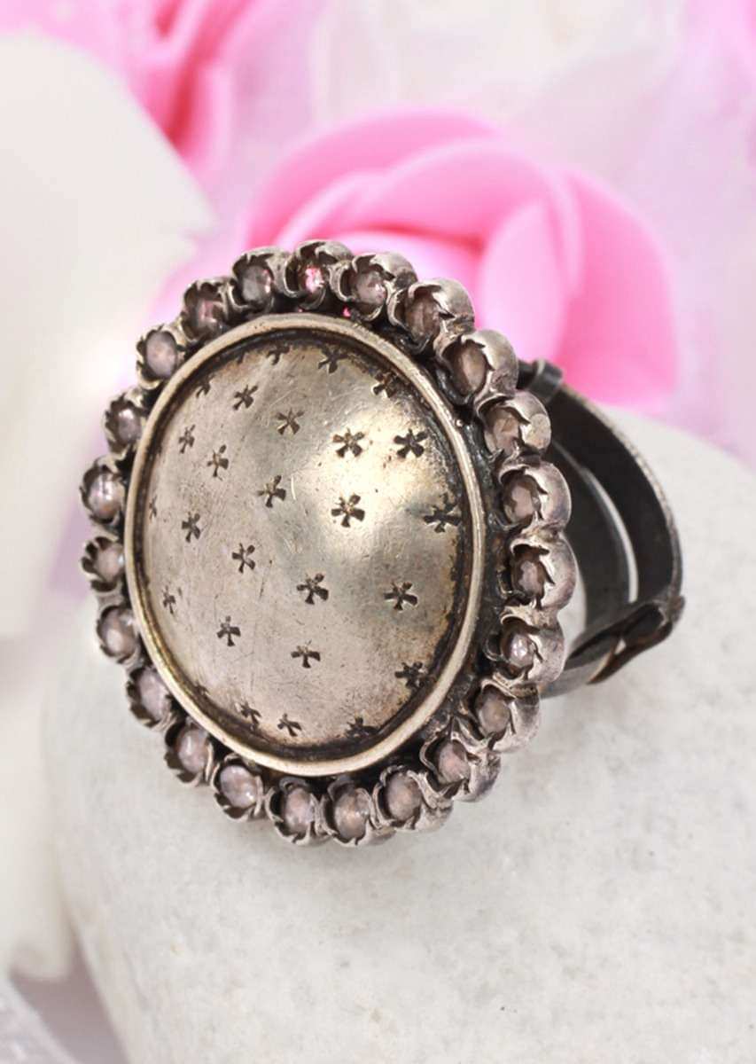 Silver Ring Handmade In Floral Design Made In Sterling Silver By Sangeeta Boochra