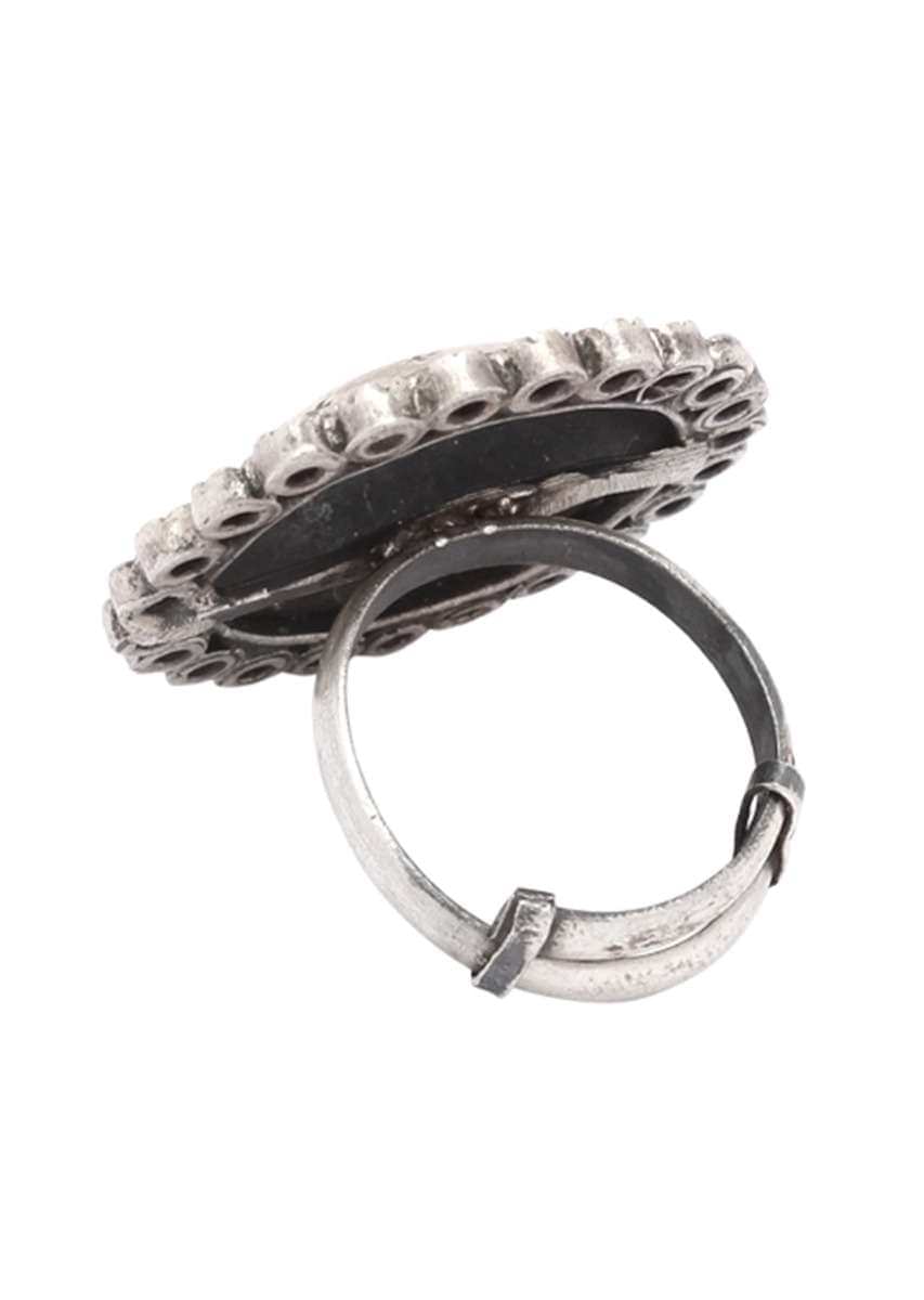 Silver Ring Handmade In Floral Design Made In Sterling Silver By Sangeeta Boochra