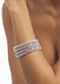 Silver Zircon Bangles Set With Lavender Accents